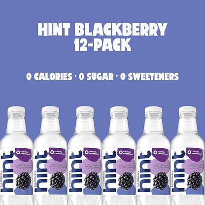 Hint Bottled Water, Blackberry and Cherry- Purified Flavored Water with Zero Calories, Sugar Free, Natural Flavors - 16 Fl Oz (Pack of 24)