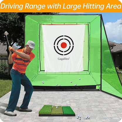 Golf Practice Hitting Nets for Backyard Driving Indoor Use Heavy Duty Practice Golf Driving Nets for Backyard Premium Portable Golf Impact Nets Cages with Frame