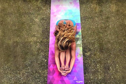 YOGA DESIGN LAB | The Combo Yoga Mat | 2-in-1 Mat+Towel | Eco Luxury | Ideal for Hot Yoga, Power, Bikram, Ashtanga, Sweat | Studio Quality | Includes Carrying Strap!