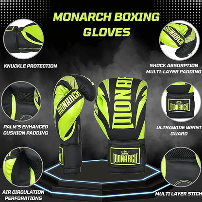 Boxing Gloves Men Women with Hand Wraps for Boxing, Muay thai, kickboxing, Punching Bag Workout traing and Sparing Gear Complete Boxing Kit, Size 8-16 OZ