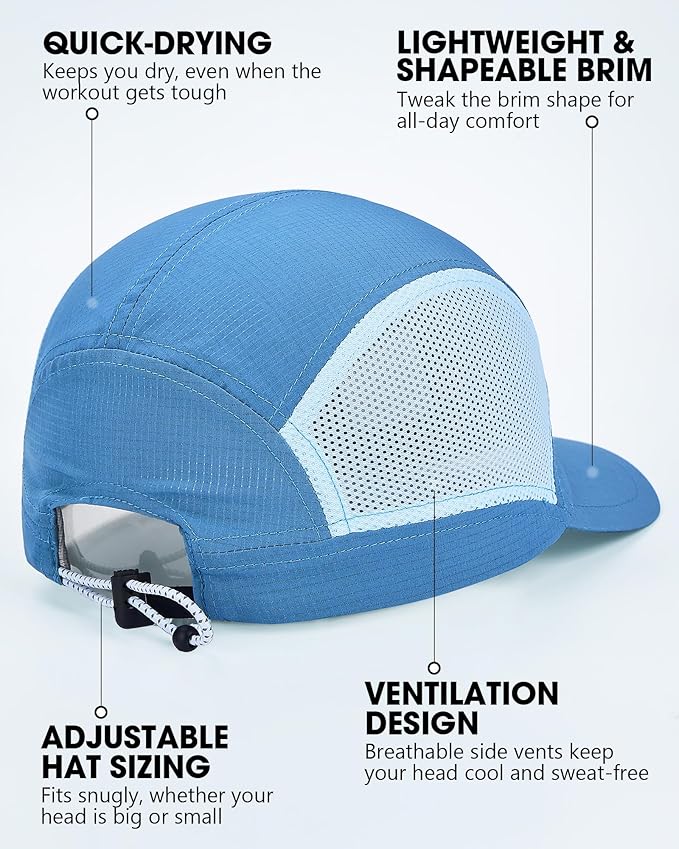 GXCROR Performance Baseball Cap for Men & Women - UPF 50+ Running Hat, Lightweight Quick-Dry Sports Hat for Golf, Hiking, Gym