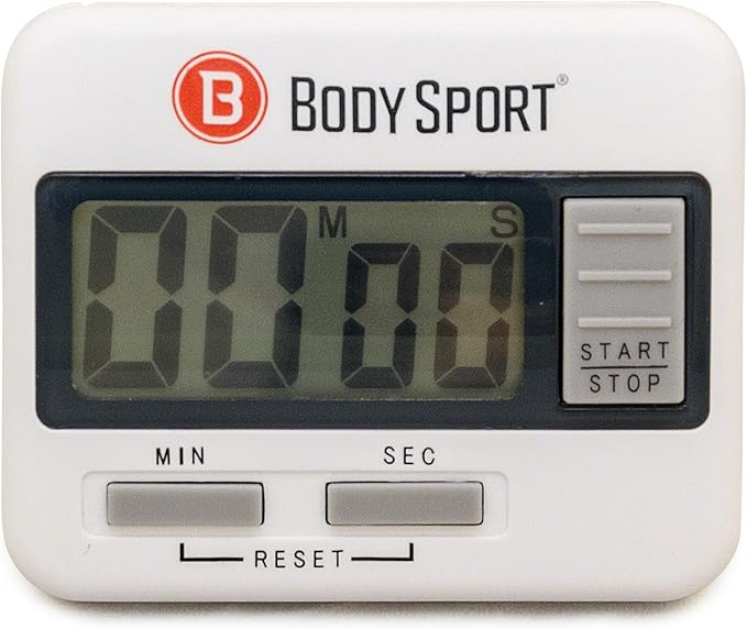 Body Sport Digital Timer Stopwatch for Fitness & Exercise Routines - Easy to Use, Battery Operated, Multifunctional Time Tracker for Home, Gym, Kitchen, Classroom, and Office Settings