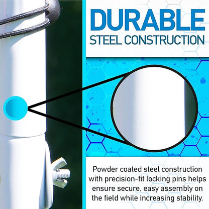 Franklin Sports Soccer Rebounder - Tournament Steel Rebounding Net - Perfect for Backyard Practice and Training - 12' x 6' & 6' x 4'