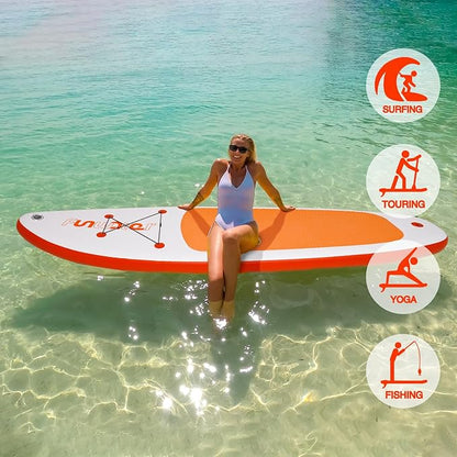 FunWater Inflatable Ultra-Light Stand Up Paddle Board for All Skill Levels with Premium SUP Paddleboard Accessories,Non-Slip Comfort Deck for Youth & Adults