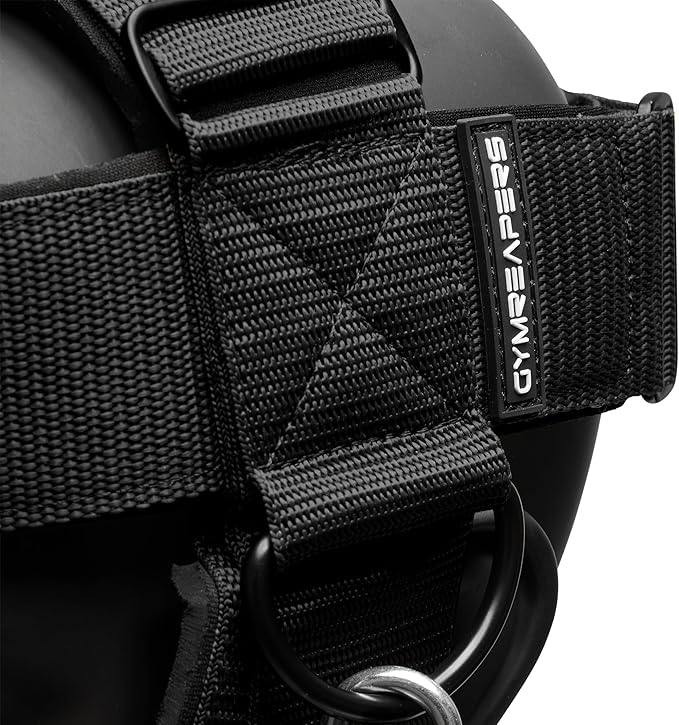 Gymreapers Neck Harness - Heavy Duty Stainless Steel Chain, Adjustable Neoprene Strap, Trainer for Strength & Pain Relief