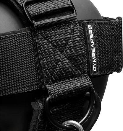 Gymreapers Neck Harness - Heavy Duty Stainless Steel Chain, Adjustable Neoprene Strap, Trainer for Strength & Pain Relief