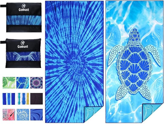 2 Pack Lightweight Thin Beach Towel Oversized 71"x32"