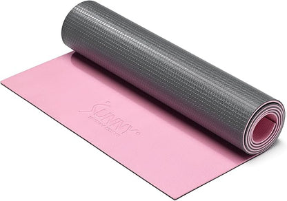 Sunny Health & Fitness Non-Slip Yoga Mat – Durable, Anti-Tear, Lightweight, Cushioned Support for Yoga, Pilates, Stretching Exercises, Meditation and Floor Workouts | Multiple Sizes & Colors