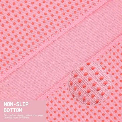Eunzel 2 Pack Hot Yoga Towel with Grip Dot, Non Slip Yoga Mat Towe Sweat Absorbent Towel for Hot Yoga,Bikram, Pilates and Fitness 72" x 24", Pink
