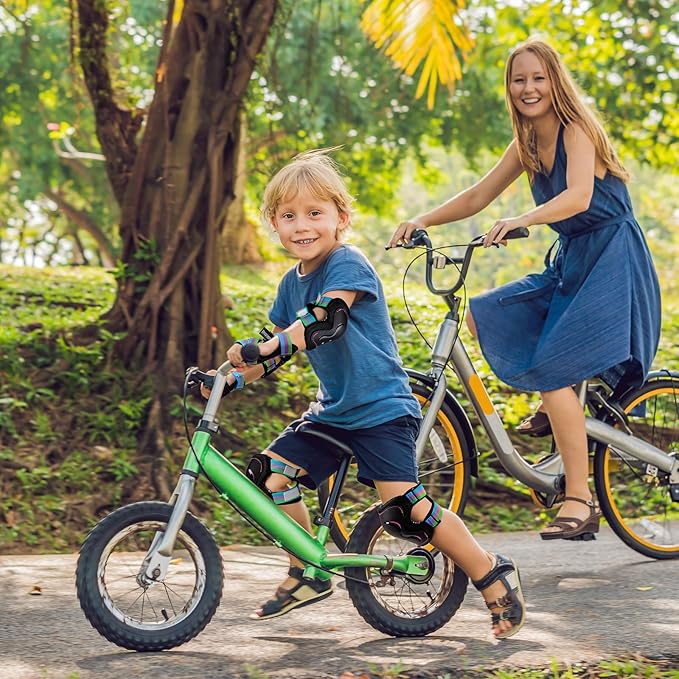 BOSONER Kids/Youth Knee Pad Elbow Pads Guards Protective Gear Set for Roller Skates Cycling BMX Bike Skateboard Inline Skatings Scooter Riding Sports