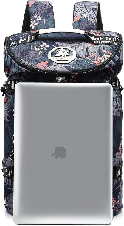 Kalesi Floral Gym Duffle Bag Backpack 4 ways for Women Waterproof with Shoes Compartment for travel Sport Hiking laptop Lightweight