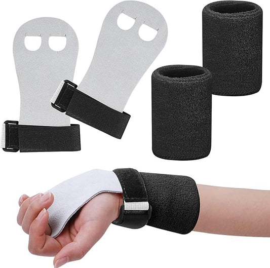 2 Gymnastics Grips Wristbands Sets for Girls Youth Kids