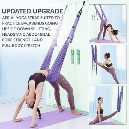 Leg Stretcher Strap, Stretching Equipment with Door Anchor Flexibility Trainer Backbend Assist for Dance Aerial Yoga Ballet Leg Stretching Exercise
