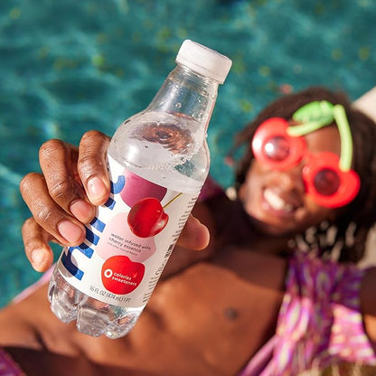 Hint Fruit-Infused Bottled Water, Cherry - Sugar Free Flavored Water with Zero Calories, Naturally Flavored, and No Artificial Sweeteners - 16 Fl Oz (Pack of 12)