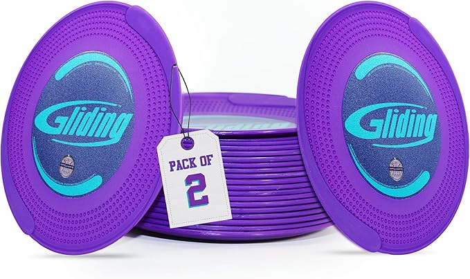 Gliding Discs for Working Out - Exercise Sliders for Carpet & Hardwood Floors 1 Pair, Authentic Workout Sliders Disc for Full Body Resistance Workout, Includes 4 Streaming Video Workouts