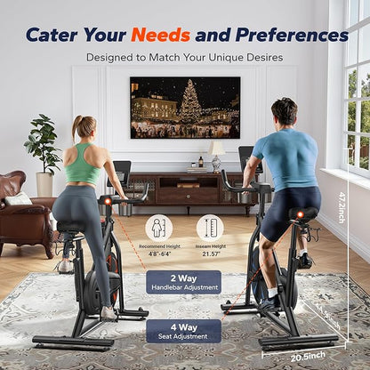 MERACH Indoor Cycling Bike, Exercise Bike for Home with Magnetic, Bluetooth Stationary Bike with APP Data Tracking, and Tablet Holder