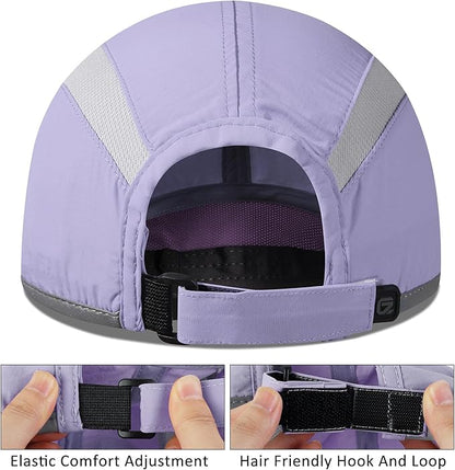 GADIEMKENSD Reflective Folding Outdoor Hat Unstructured Design UPF 50+ Sun Protection Sport Hats for Womens and Mens