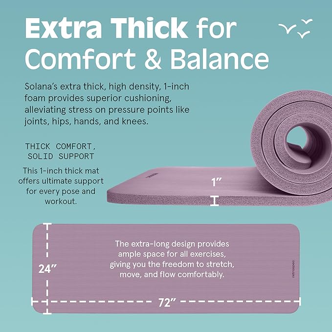 Retrospec Solana 1 inch Yoga Mat