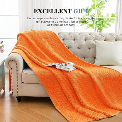 L'AGRATY Knitted Weighted Blanket - 50"x60" 10lbs Cooling Chunky Knit Heavy Blanket for Adults Braided Crochet Throw Thick Cable Yarn Knit Decorative No Beads Evenly Weighted Machine Washable