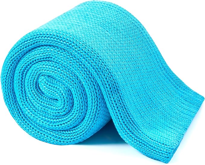 L'AGRATY Knitted Weighted Blanket - 50"x60", 10lbs Cooling Chunky Knit Heavy Blanket for Adults, Braided Crochet Throw, Thick Cable Yarn, No Beads, Evenly Weighted, Machine Washable