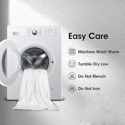 JML Bath Towels, Large Microfiber Bathroom Towel Set 6 Pack 30" x 60", Soft Absorbent Microfiber Body Towels for Adult, White