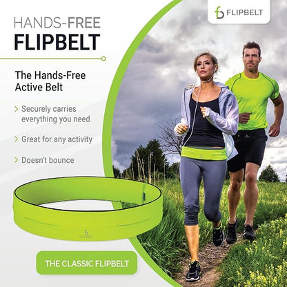 FlipBelt Classic Running Belt, Running Fanny Pack for Women and Men, USA Company