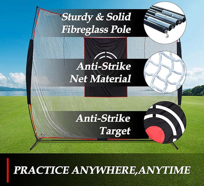Golf Practice Hitting Nets for Backyard Driving Indoor Use Heavy Duty Practice Golf Driving Pitching Nets for Backyard