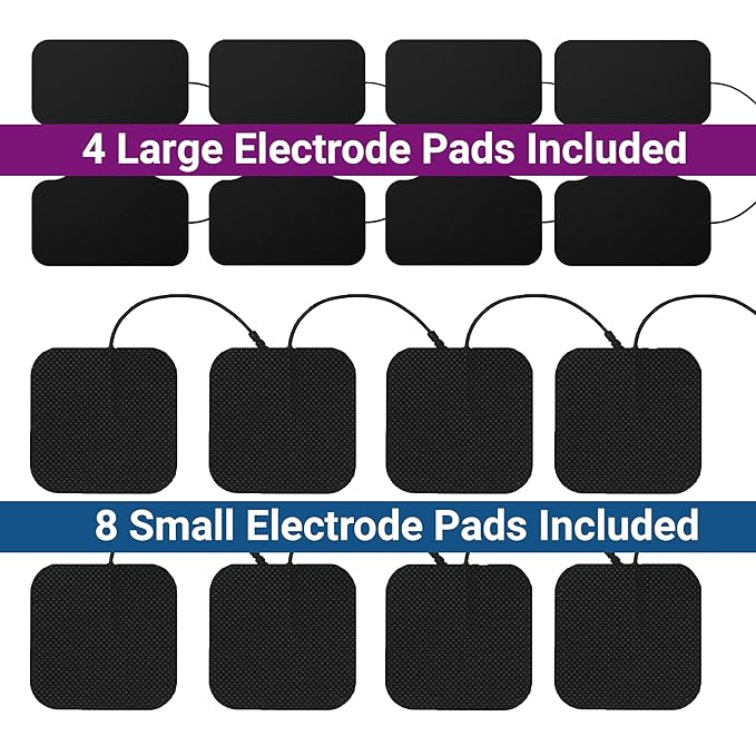 iReliev TENS + EMS Combination Unit Muscle Stimulator for Pain Relief, Arthritis, Muscle Strength - Treats Tired, Sore Muscles in Your Shoulders, Back, Ab's, Legs, Knee's, More