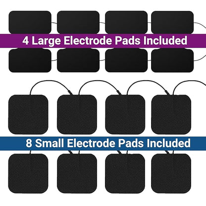 iReliev TENS + EMS Combination Unit Muscle Stimulator for Pain Relief, Arthritis, Muscle Strength - Treats Tired, Sore Muscles in Your Shoulders, Back, Ab's, Legs, Knee's, More