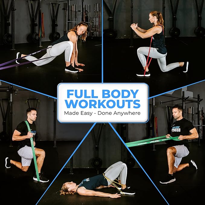 Pull Up Assistance Resistance Bands - Long Loop Power Bands for Men and Women - Strength Power Flexibility Training at Home & Gym - Ebooks & Workout Chart Included by Iron Core Fitness