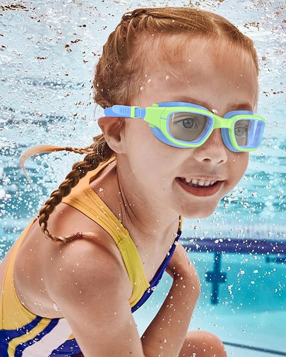 Kids Swim Goggles,Swimming Goggles for Kids 6-14, Anti-Fog UV Protection Pool Glasses for Boys Girls