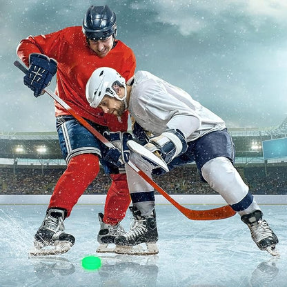 Elcoho Ice Hockey Puck, Glow in The Dark Party Pucks, Green Floor Puck Bulk with Drawstring Bag for Youth Adults Outdoor Indoor Sports Games Practicing & Training