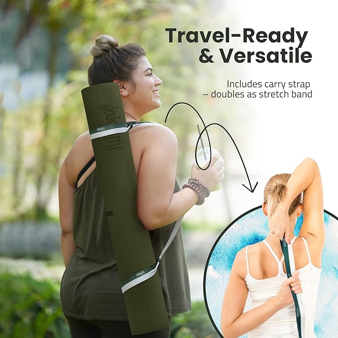 Extra Wide Yoga Mat for Men Women (72"L x 36"W) Non Slip Fitness & Exercise Mat with Alignment Marks for Yoga, Pilates, Floor Workouts