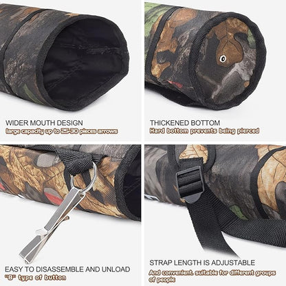 Elong Adjustable Archery Back Arrow Quiver Holder - Upgraded Quiver Arrows for Compound Recurve Bow and Hunting Target Practicing Youth and Adults