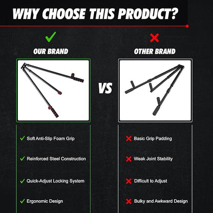 3 Bar Leg Stretcher for Splits and Adductor Stretch to Over 180°, Split Machine for Flexibility with 6 Regulations - Legs Spreader, Groin Stretcher, Ballet, with Padded Grips and Strap