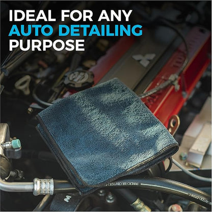 The Rag Company - All-Purpose Microfiber Terry Cleaning Towels - Commercial Grade, Highly Absorbent, Lint-Free, Streak-Free, Kitchens, Bathrooms, Offices, 300gsm, 16in x 16in, Grey (12-Pack)