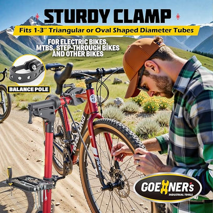 Gioventù E Bike Repair Stand Bicycle Stand(Max 110lbs) - Bike Stand for Maintenance with Super-strong Clamp, Heavy Duty Mechanics Workstand for E-bikes, Mountain Bikes and Road Bikes