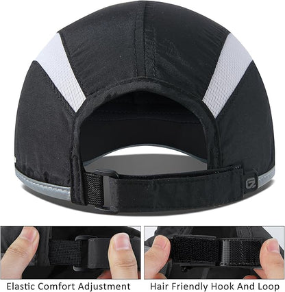 GADIEMKENSD Reflective Folding Outdoor Hat Unstructured Design UPF 50+ Sun Protection Sport Hats for Womens and Mens
