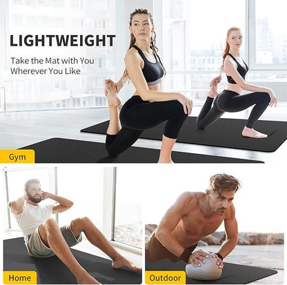 CAMBIVO Extra Wide Yoga Mat for Women and Men (72"/84"x 32"x 1/4") TPE Workout Mat, Non-slip Large Exercise Fitness Mat for Yoga, Pilates, Workout