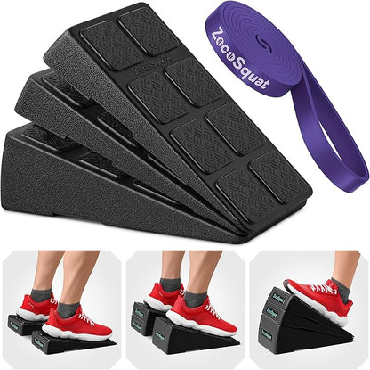 Squat Wedge - Squat Wedge Block 520 LBS Weight Capacity - Slant Board for Calf Stretching - Calf Stretcher Slant Board - yoga blocks
