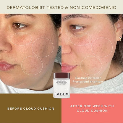 EADEM Cloud Cushion, Face Moisturizer Cream, Skin Care Ultra Repair Cream, Skin Barrier Repair, Hydrating Skincare Cleanser & Moisturizer with Peptides & Ceramides, Face Cleanser, 1.69 oz