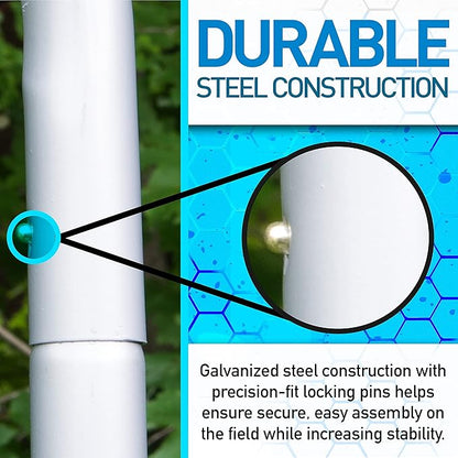 Franklin Sports Soccer Rebounder - Tournament Steel Rebounding Net - Perfect for Backyard Practice and Training - 12' x 6' & 6' x 4'