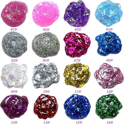 Holographic Face Glitter Gel Body Shimmer Makeup for for Hair, Face, Clavicle, Arm, Nail, Eyeshadow, Long Lasting Waterproof Mermaid Sequins Party Glitter for Rave Festival, 1.35oz (Dazzling Pink #2)