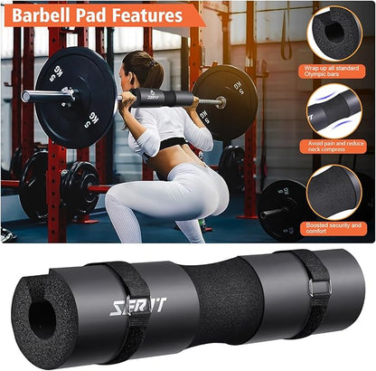 12Pcs Foam Barbell Pad Set for Squats 1 Gym 1 Carry 2 Lifting 2 Ankle 3 Ankle 3 Hip