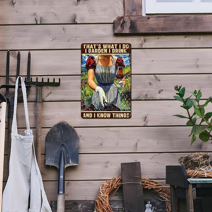 Gardening Decor That's What I Do I Garden Vintage Metal Sign for Home Yard Garden Backyard Garage Man Cave Shed Office Craft Room 12 * 8inch