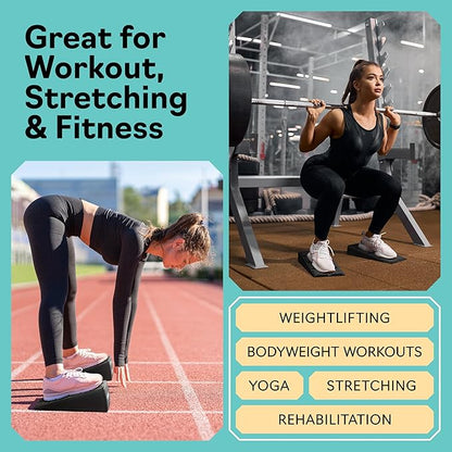 Squat Wedge - Squat Wedge Block 520 LBS Weight Capacity - Slant Board for Calf Stretching - Calf Stretcher Slant Board - yoga blocks