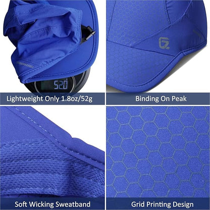 GADIEMKENSD Stretch Running Hat with Soft Brim, Quick Dry, Unstructured, Unisex-Adult
