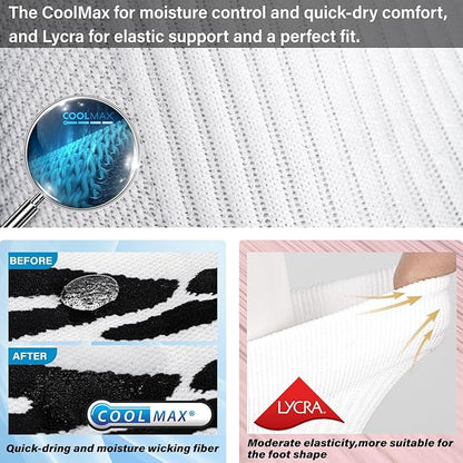 Hylaea Quarter Athletic Running Socks No Blister, Cushion Moisture Wicking Socks for Cycling Sport