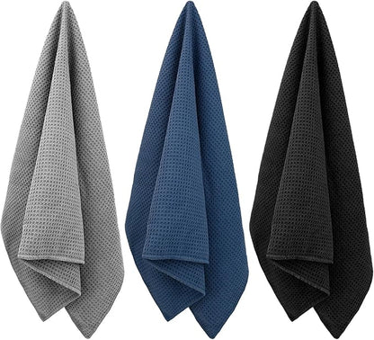 Microfiber Gym Towels for Working Out, Quickly Dry Yoga Hand Towels for Men & Women Tennis, 16 Inch x 27 Inch, 3 Pack, Multicolor