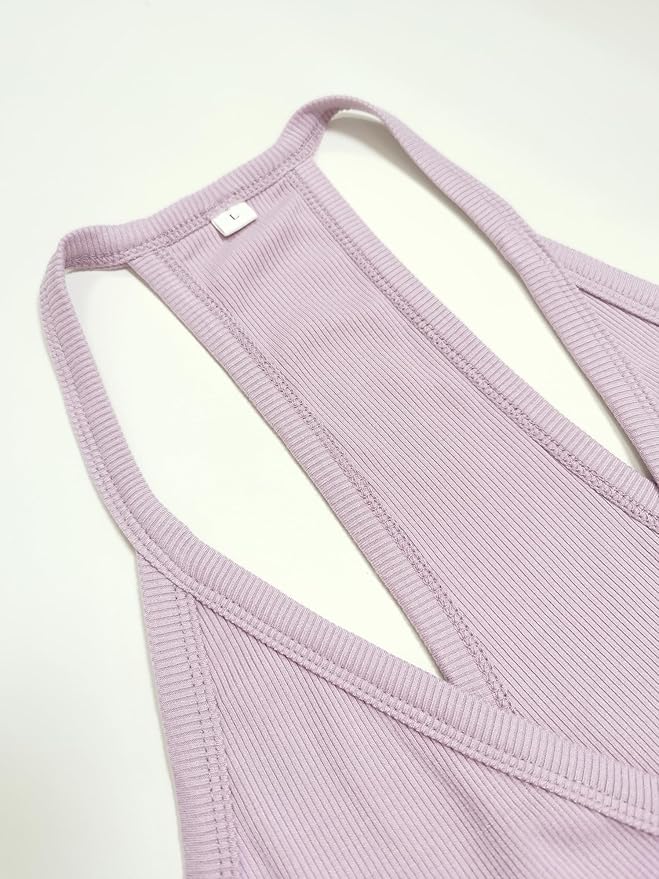 iGENJUN Workout Tops for Women Racerback Basic Tank Summer 2025 Camisole V Neck Slim Fit Ribbed Sleeveless